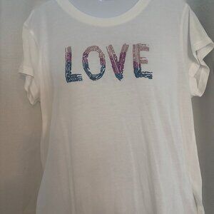 Zadig & Voltaire Bedazzled LOVE T-Shirt